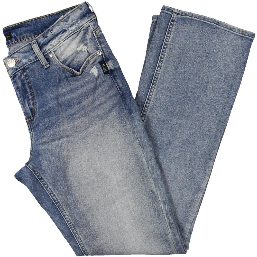 Elyse Slim Boot Distressed Mid Rise Bootcut Pants