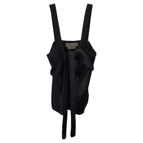 Proenza Schouler Front-Tie Top in Black Silk 7733731655740