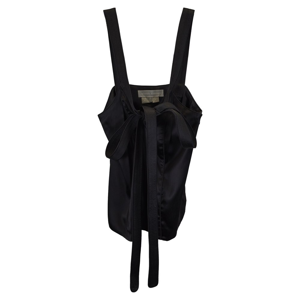Proenza Schouler Front-Tie Top in Black Silk 7733731655740