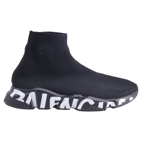 Balenciaga Speed Graffiti Sneakers in Black Polyester 7733728018492