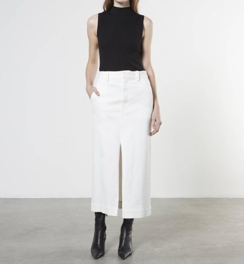 Soft Touch Slit Skirt In Undyed 7733721333820