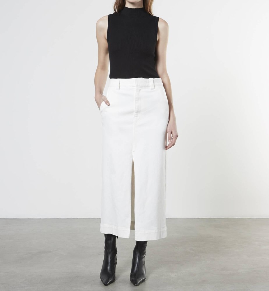 Soft Touch Slit Skirt In Undyed 7733721333820