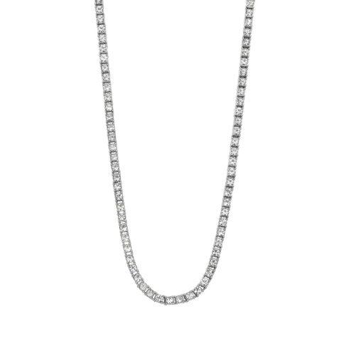 Men’s CZ Tennis Necklace silver