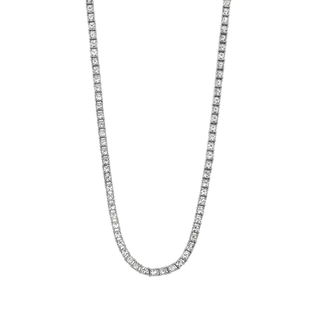 Men’s CZ Tennis Necklace silver