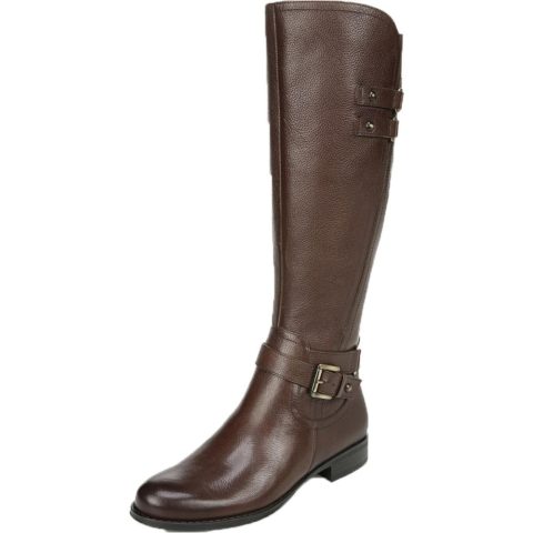 Jackie Leather Wide Calf Riding Boots