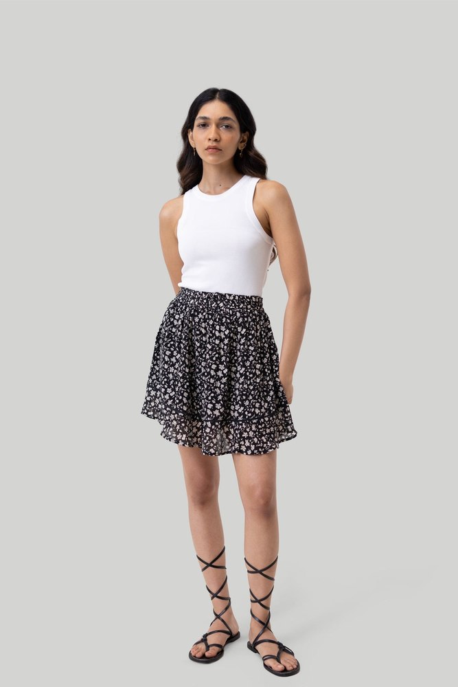 Shirt Dress with Balloon Sleeves in Black 7785001713724