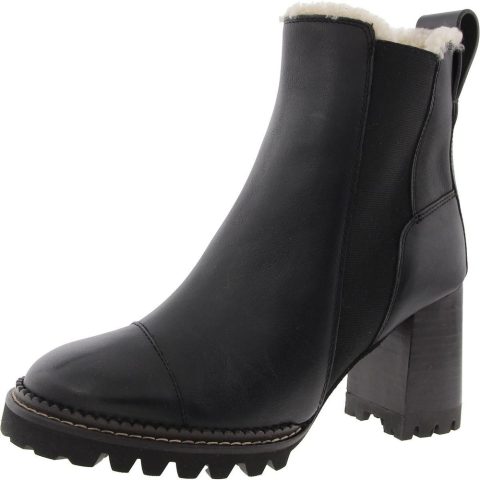 Faux Fur Leather Booties