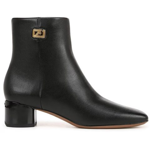 Noah Faux Leather Block Heel Booties