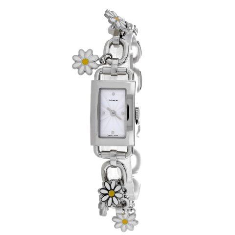 Coach Women’s Silver Stainless Steel White Dial White Dial Watch 7785029730364