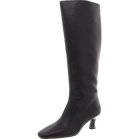 The Zaharrah Boot Zipper Faux Leather Knee-High Boots