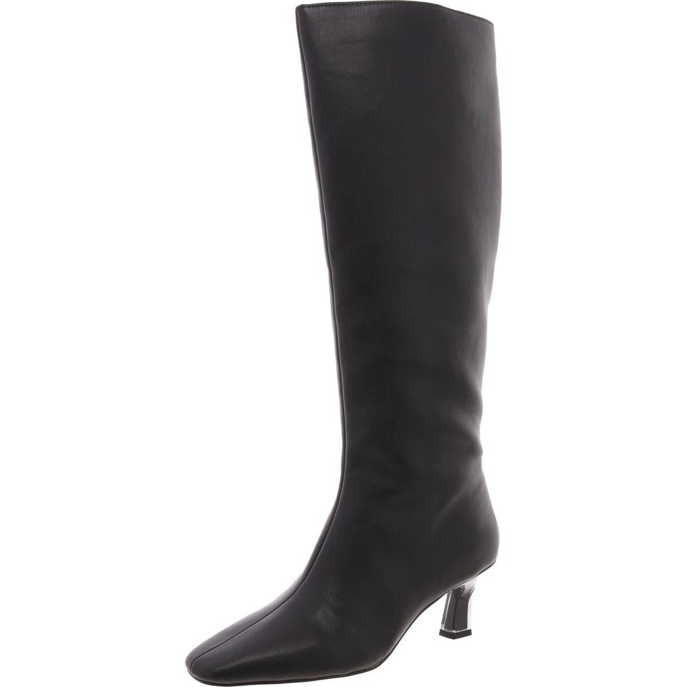 The Zaharrah Boot Zipper Faux Leather Knee-High Boots