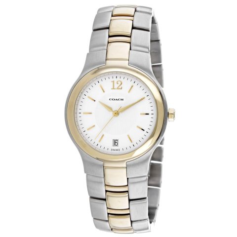 Coach Men’s Two-Tone Silver & Gold White Dial Watch