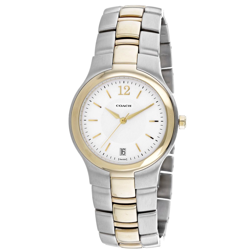 Coach Men’s Two-Tone Silver & Gold White Dial Watch