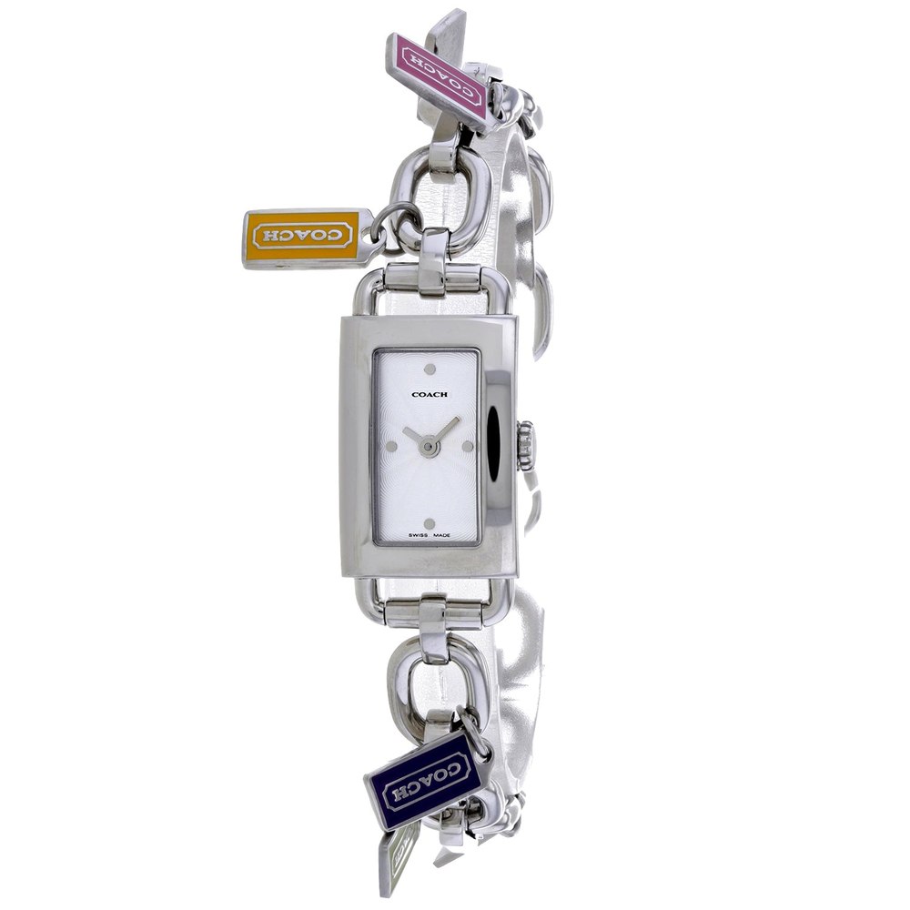 Coach Women’s Silver Stainless Steel White Dial White Dial Watch 7785031598140