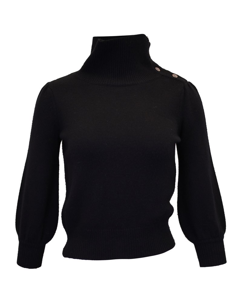 Co Turtleneck Sweater in Black Cashgora