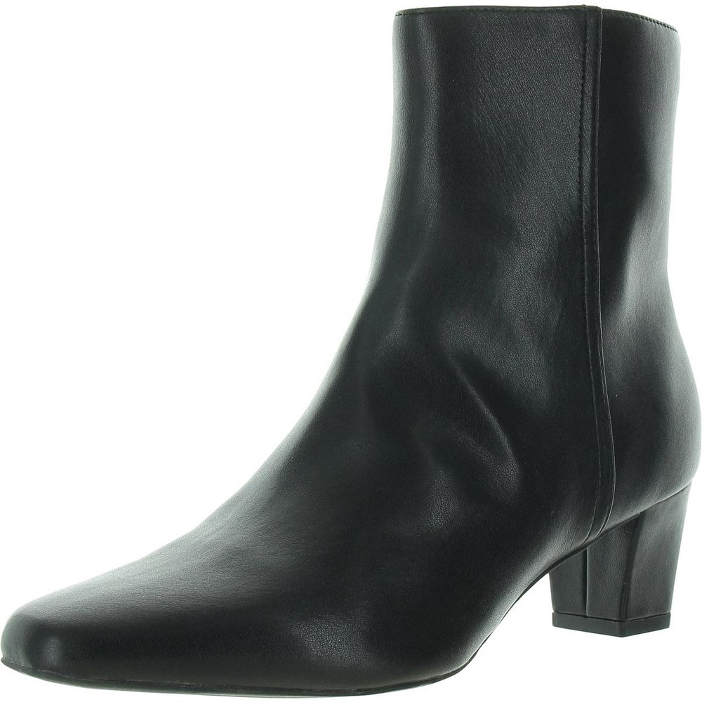 CARLIEE Memory Foam Faux Leather Ankle Boots