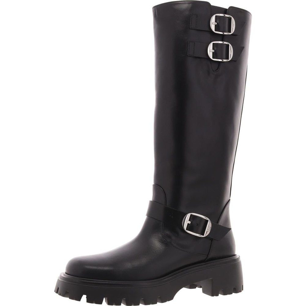 EMERSON Buckle Leather Knee-High Boots