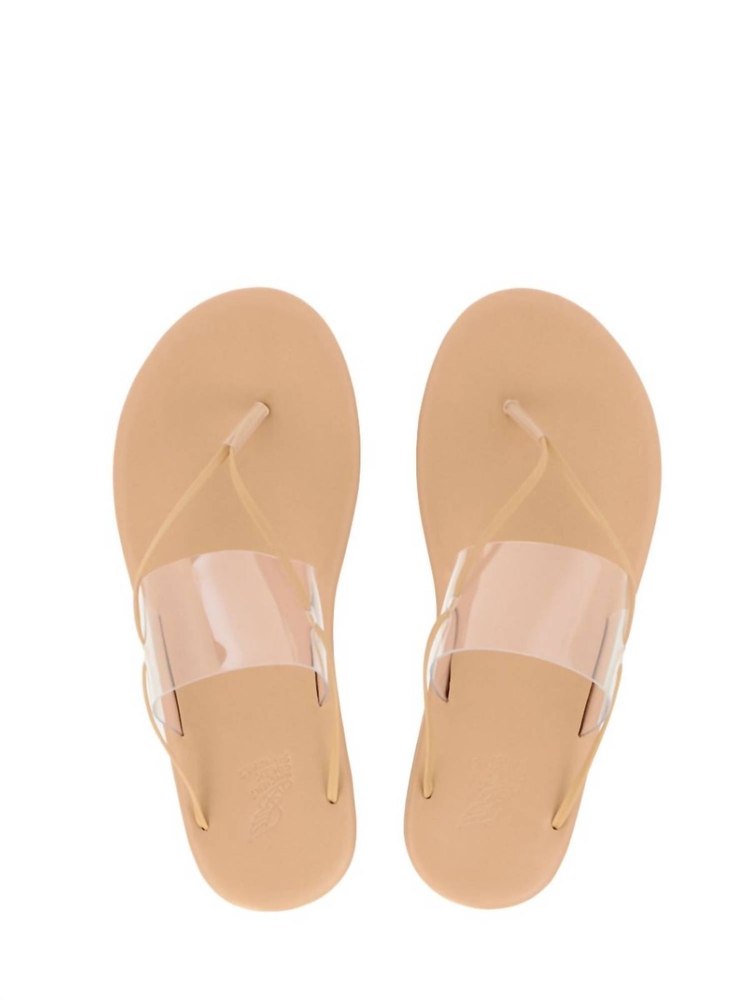 Elisavet Flat Sandal In Clear,platinum 7733768781884