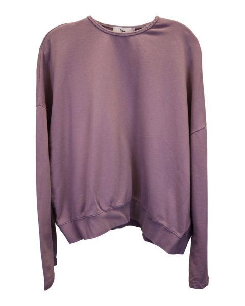 Frankie Shop Jaimie Sweatshirt in Purple Cotton