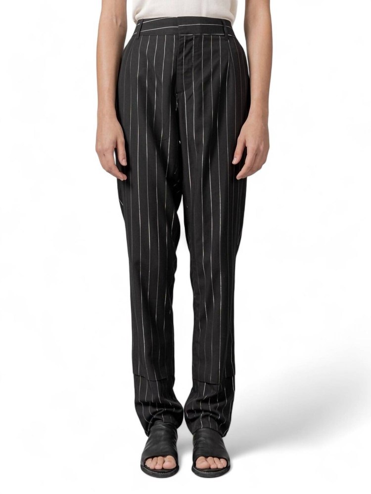 Joan High Rise Metallic Pinstripe Trouser In Black/metallic 7733779497020