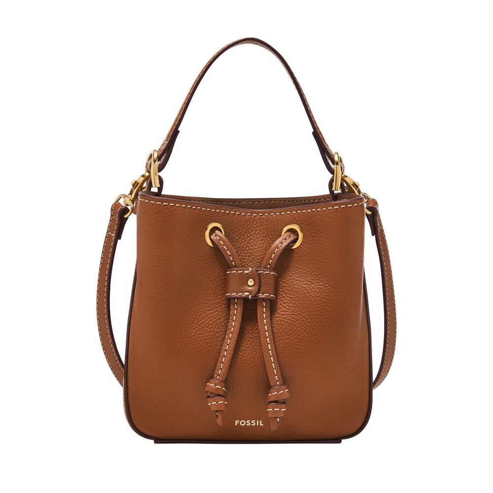 Fossil Women’s Tessa LiteHide Leather Small Bucket Crossbody