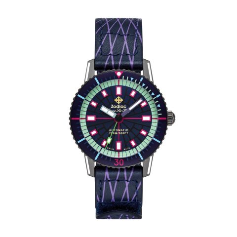 Zodiac Men’s Super Sea Wolf Laser Tag Edition Compression Diver Automatic, Gray Stainless Steel Watch 7610242465852