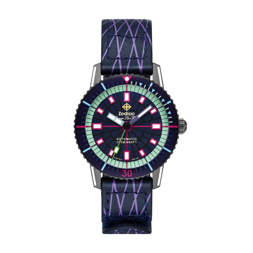 Zodiac Men’s Super Sea Wolf Laser Tag Edition Compression Diver Automatic, Gray Stainless Steel Watch 7610242465852