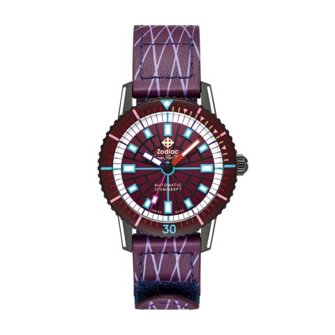 Zodiac Men’s Super Sea Wolf Laser Tag Edition Compression Diver Automatic, Gray Stainless Steel Watch