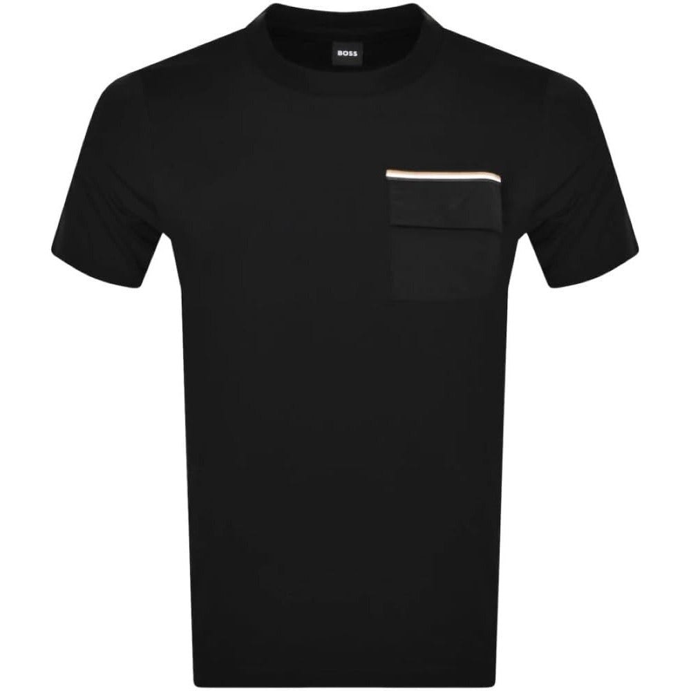 Hugo Boss Men’s Cessin 25 Short Sleeve Tee w/ Front Pocket, Black