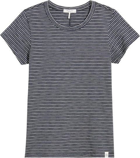 rag & bone Women’s The Slub Stripe Tee, Salute Multi