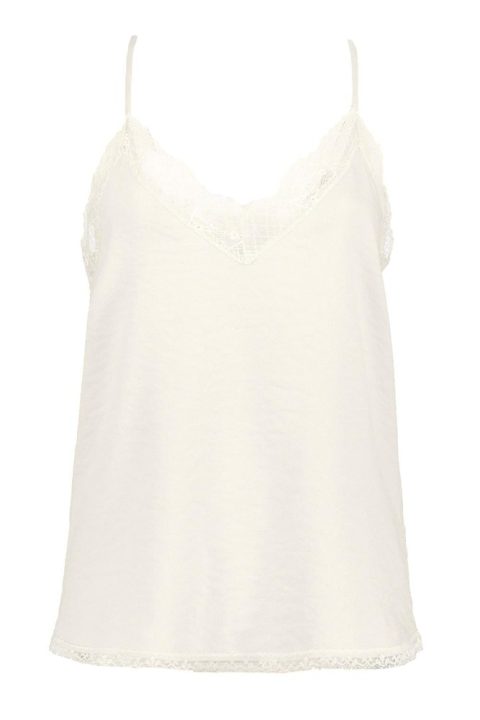 Ultra Violet Lotus Cami Top In Blanc