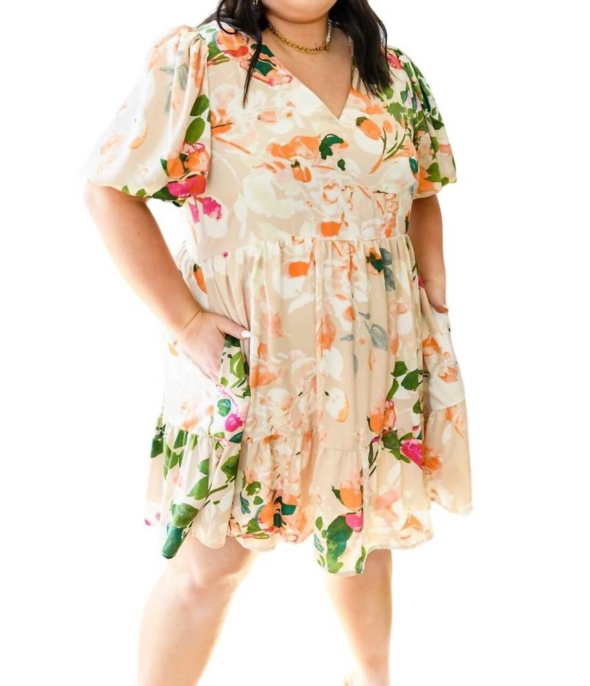 Delightful Surprise Floral Dress In Multi