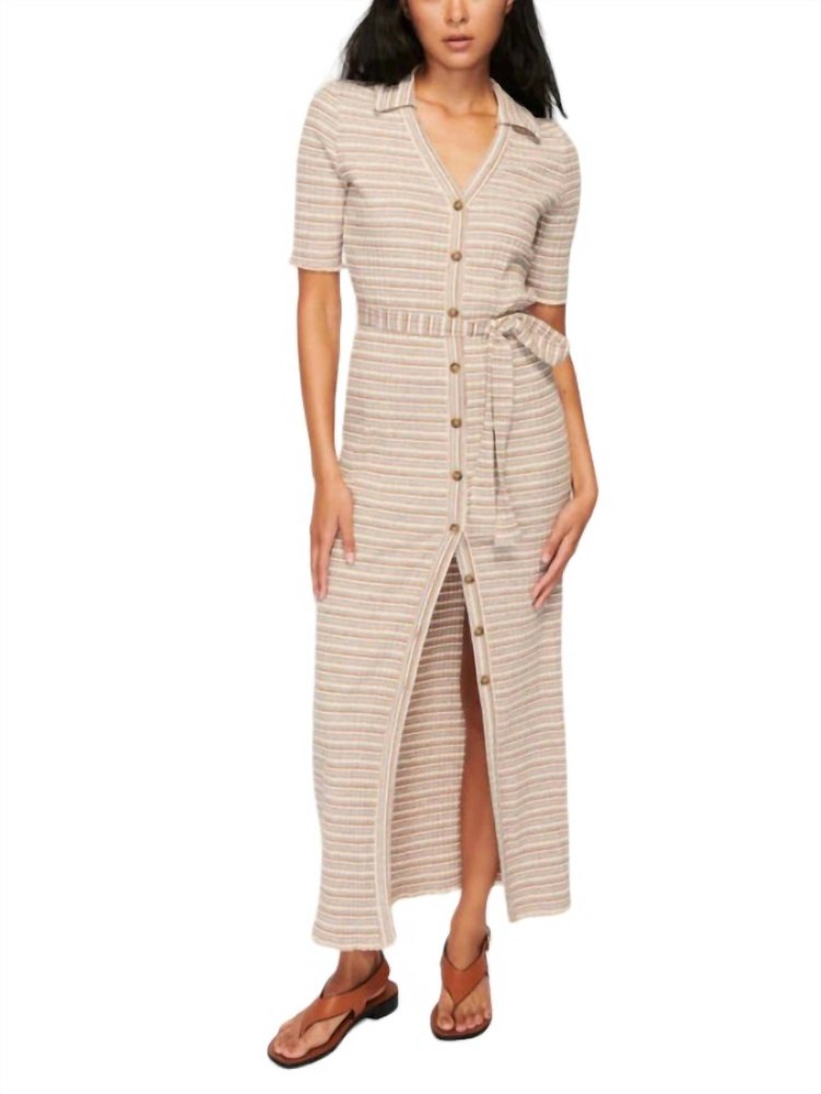 Enise Button Up Maxi Dress In Layer Cake 7733778153532