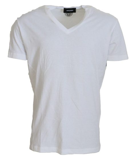 Dsqua² Cotton Linen Short Sleeves V-neck Men’s T-shirt