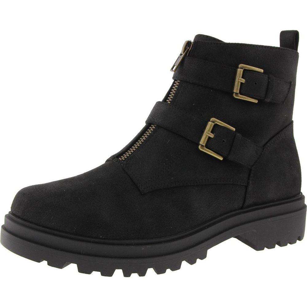 Arcadia Zipper Faux Leather Booties