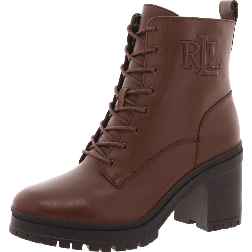 CAMERON-BO-BTE Lace-Up Leather Motorcycle Boots