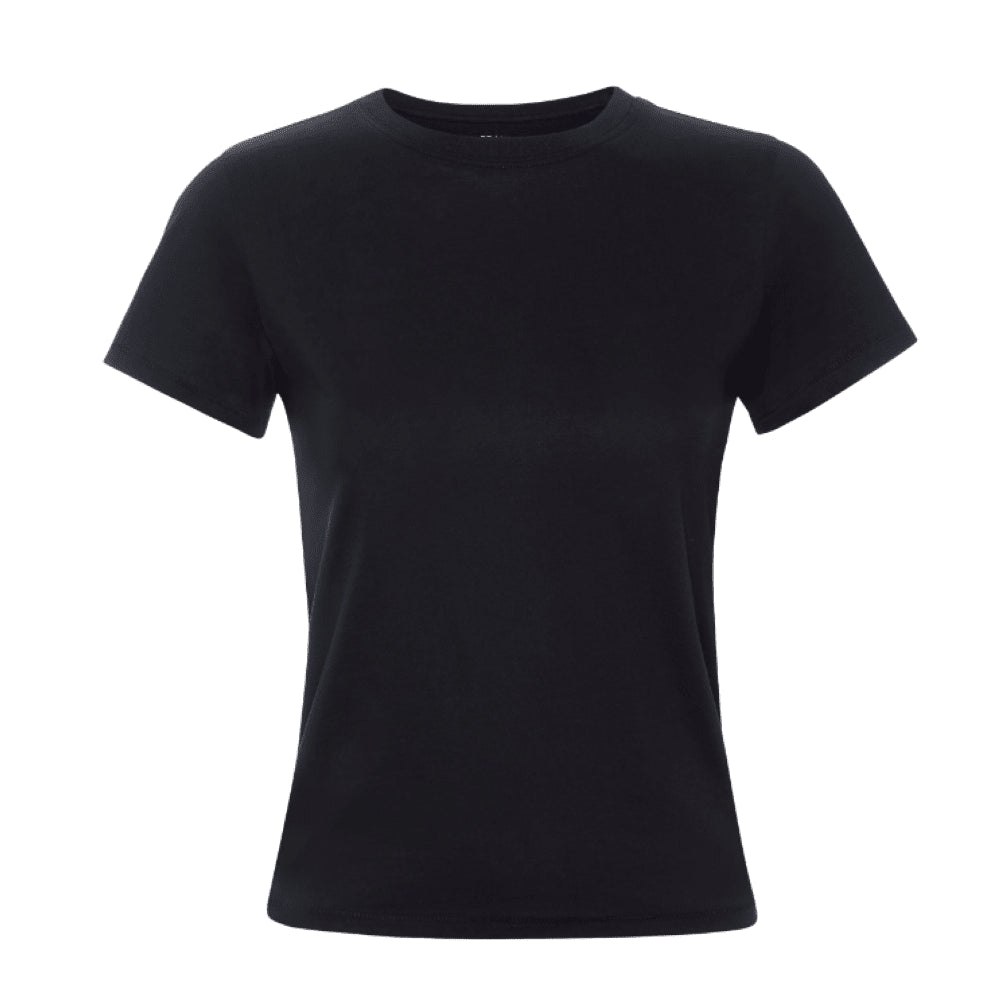 Frame Women’s Fitted Crew Tee, Black