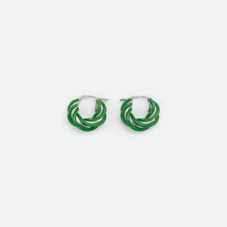 Bottega Veneta Women’s Earrings Pillar Twisted Hoop Earrings