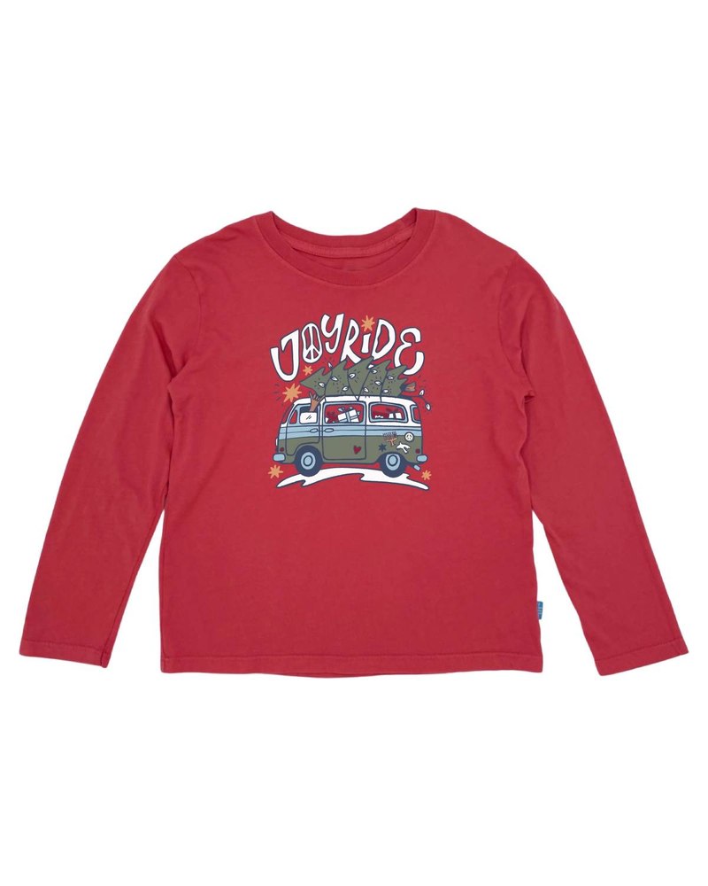 Kids’ Joyride Long Sleeve Tee In Chili Pepper