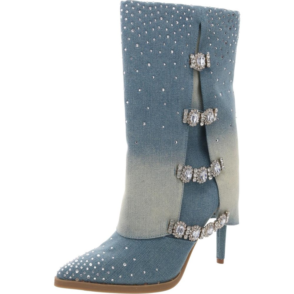 Nami Rhinestone Mid-Calf Boots