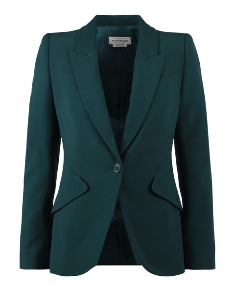 Padded Shoulder One-Button Jacket 7733795979324