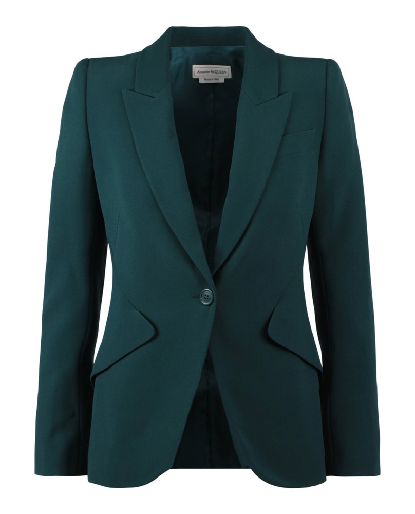 Padded Shoulder One-Button Jacket 7733795979324