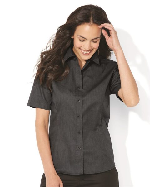FeatherLite Women’s Short Sleeve Stain-Resistant Tapered Twill Shirt