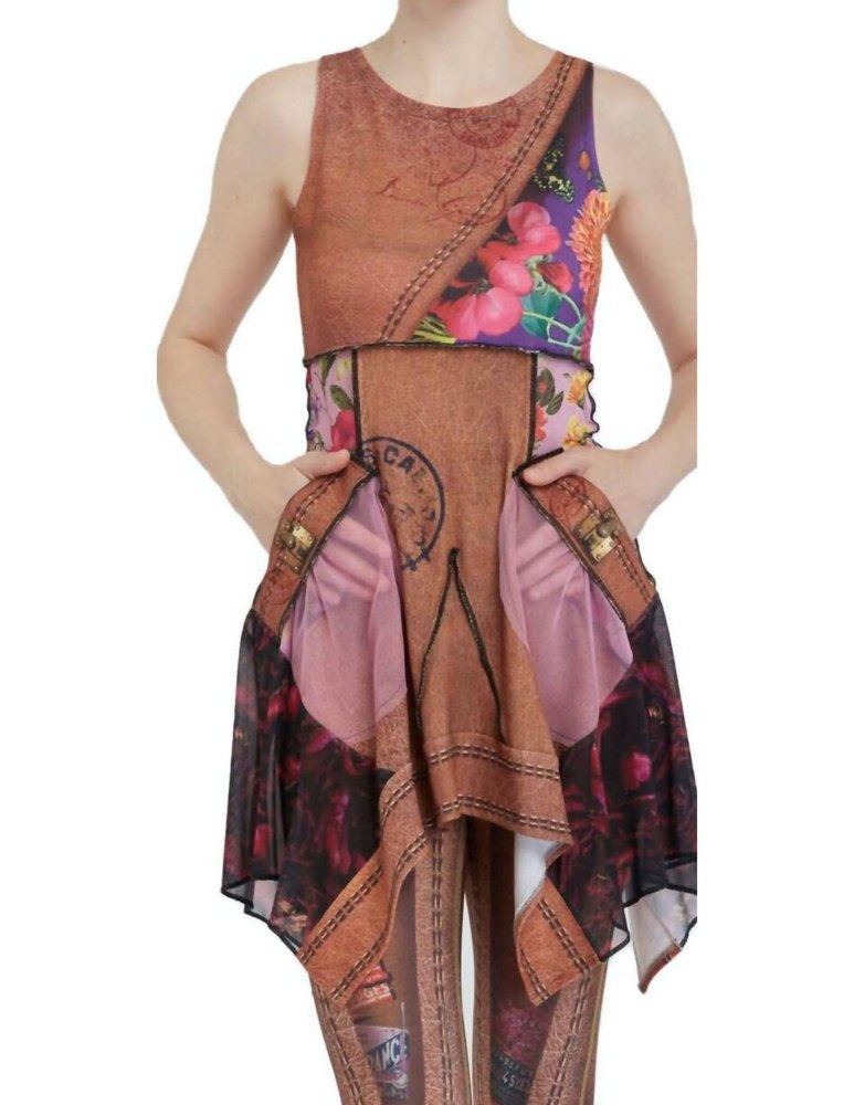Let’s Go Luggage Illusion Gypsy Tunic In Multi