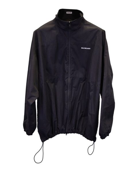 Balenciaga Windbreaker Jacket in Black Cotton 7733803417660