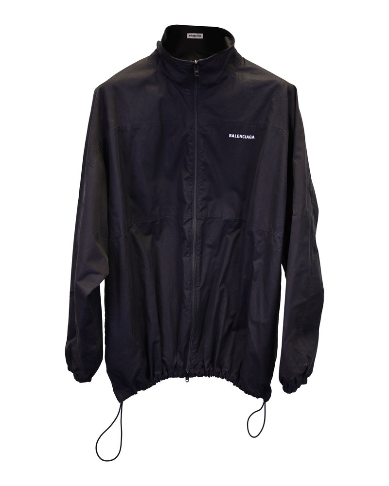 Balenciaga Windbreaker Jacket in Black Cotton 7733803417660