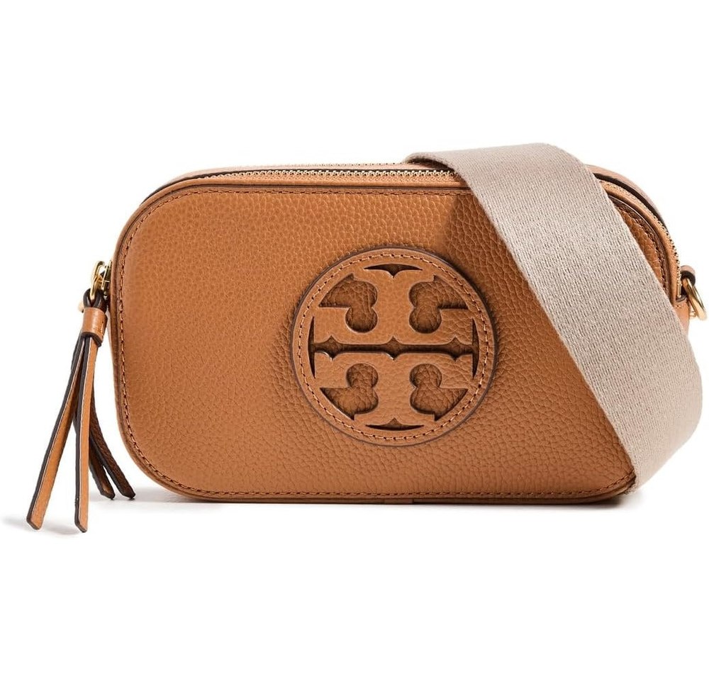 Tory Burch Women’s Miller Mini Crossbody Bag, Classic Chestnut