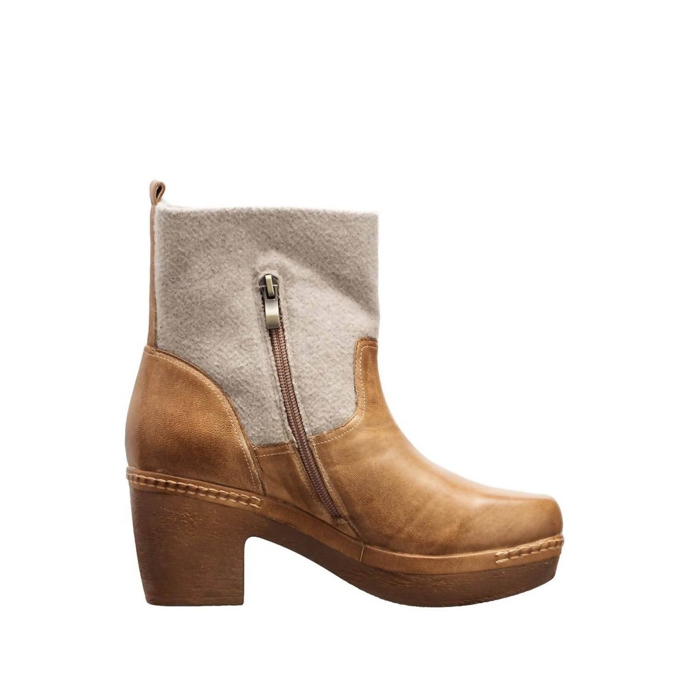 Women’s Sato Booties In Cognac Leather