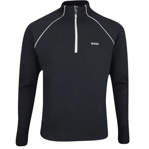 Hugo Boss Men’s Sweat Half-Zip Sweatshirt, Black