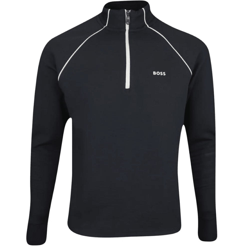 Hugo Boss Men’s Sweat Half-Zip Sweatshirt, Black